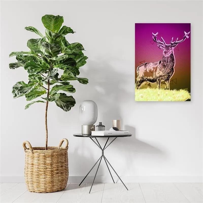 Obraz na plátně Jelen nosorožec Zvířecí příroda - 80x120 cm