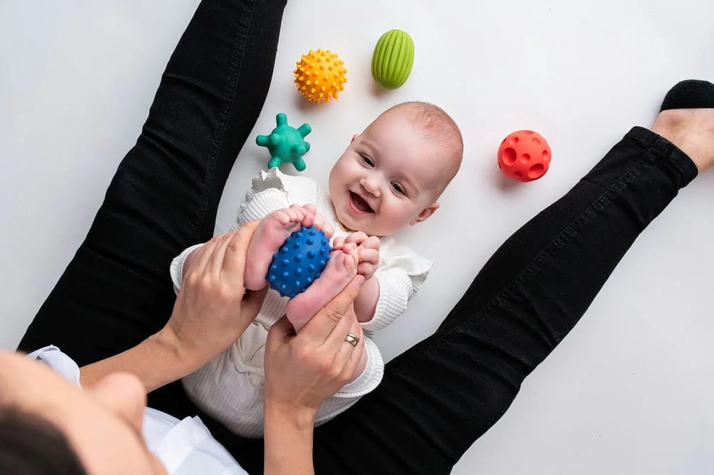 Mom’s Care - senzorické loptičky 5 ks - pastelové