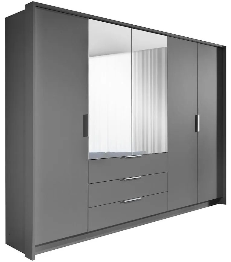 Skriňa Togo 255 grafit/zrkadlo