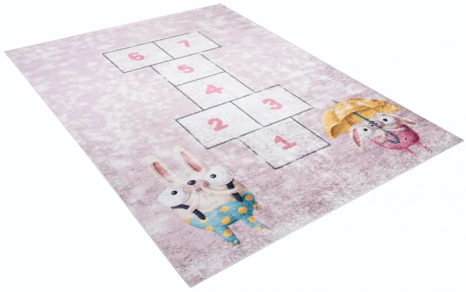Detský koberec s motívom zvieratiek a hry škôlka Šírka: 80 cm | Dĺžka: 150 cm