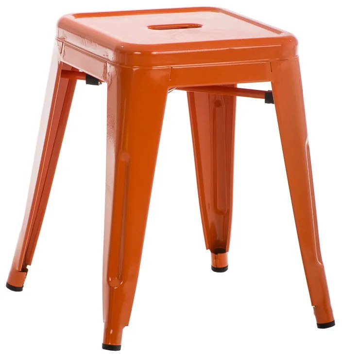 Stohovateľná kovová stolička Arm - Oranžová