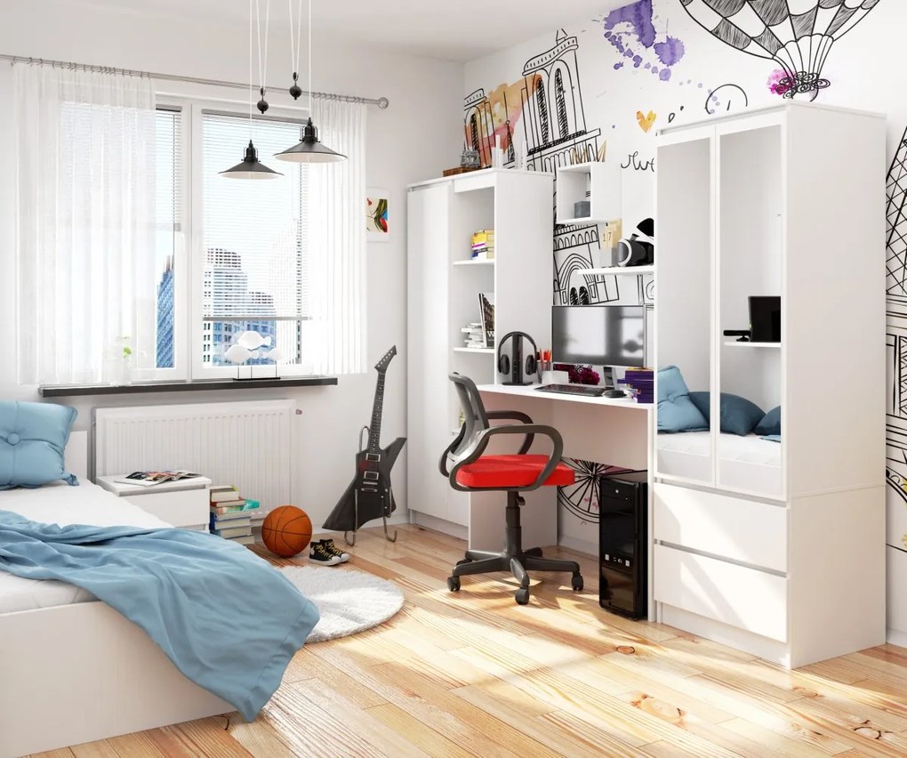 Volně stojící psací stůl B-17 120 cm bílý