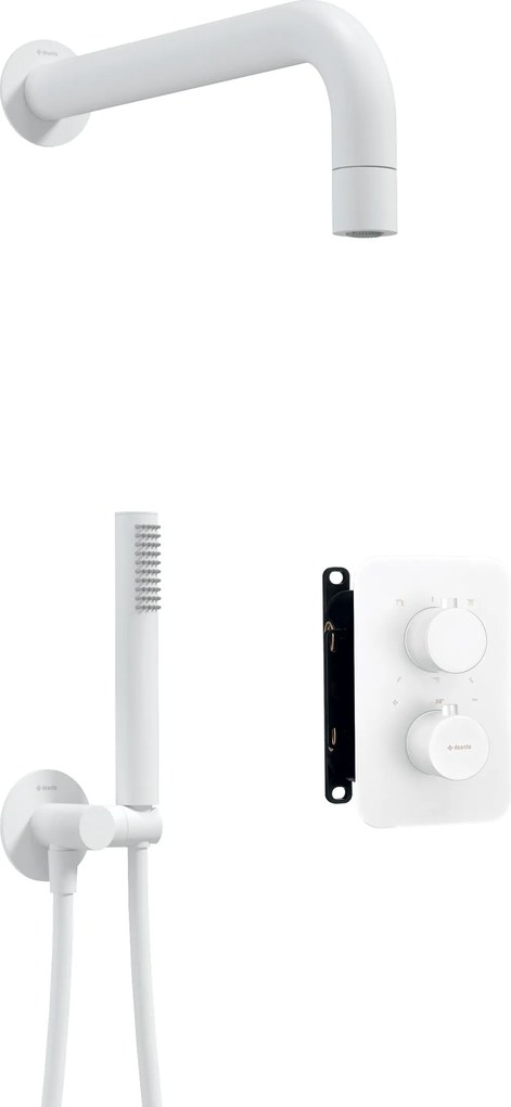 Deante Box, podomietkový sprchový set s termostatickým BOX telesom, biela, BXYZAEBT