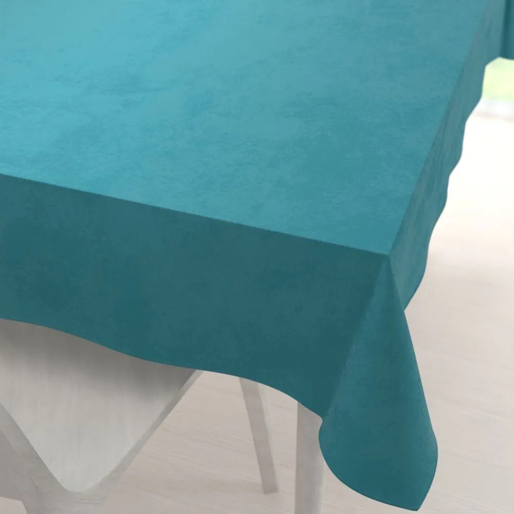 Biante Veľký zamatový obdĺžnikový obrus Velvet Premium SVP-035 Tyrkysovo modrý 180x260 cm
