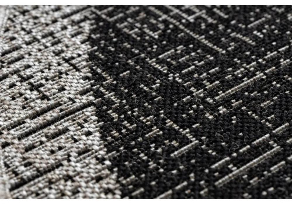 Kusový koberec Sindy černý 2 kruh 120cm