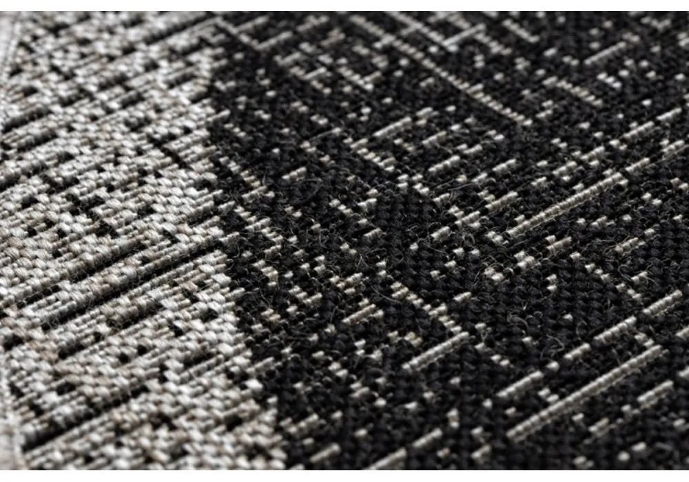 Kusový koberec Sindy černý 2 kruh 160cm