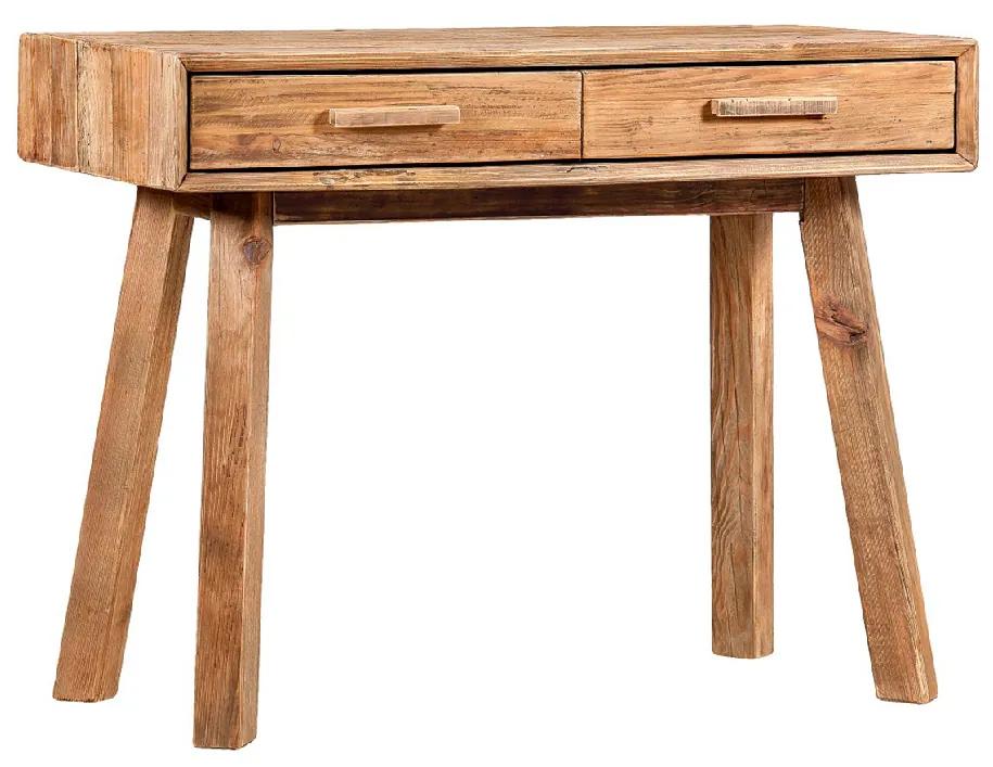 Konzolový stolík POPPET,  drevený, 2 zásuvky