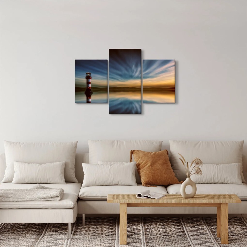 Obraz majáku v mori (90x60 cm)