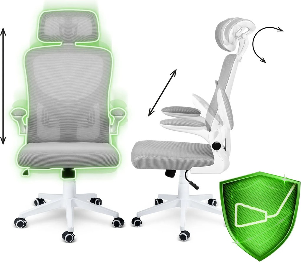 Kancelárska stolička mikrosieťová Sofotel Brass - sivá