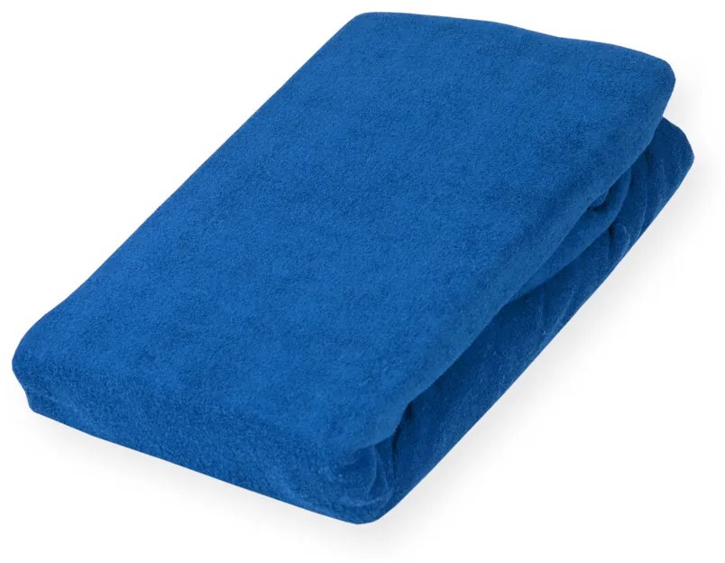 Froté napínacie prestieradlo na extra vysoký matrac FR-016 Modré 80 x 200 - výška 40 cm