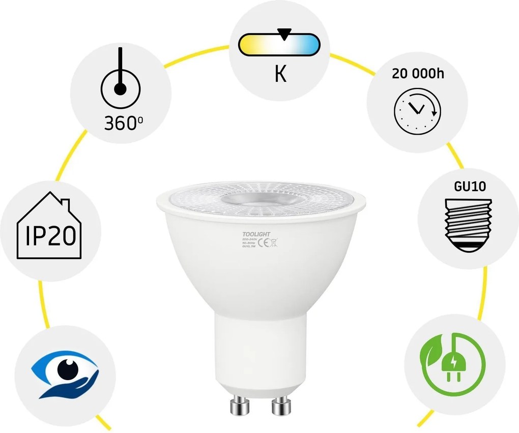 LED žiarovka GU10 5W RSL041 neutrálna biela