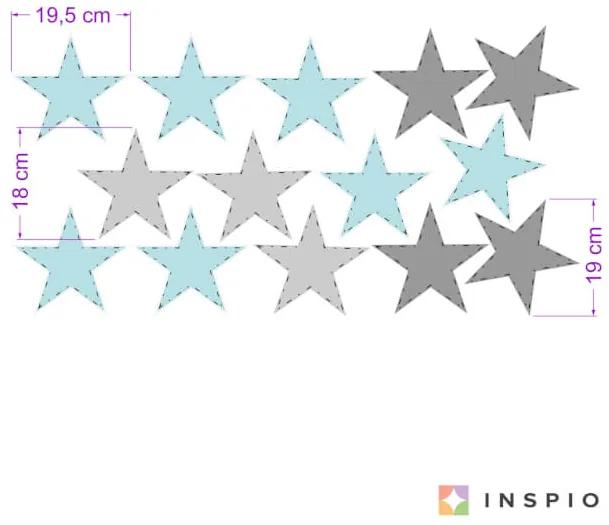 Nálepky na stenu- Mentolové hviezdy