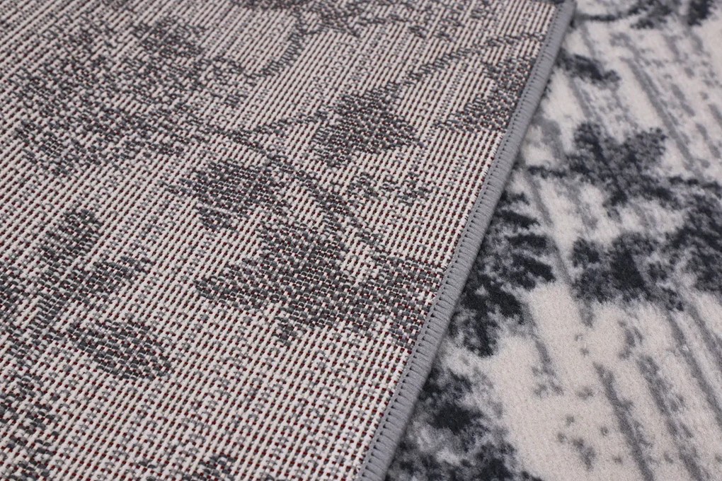 Alfa Carpets, TRHÁK: Kusový koberec Flowers grey, 190x280, šedá, obývacia izba