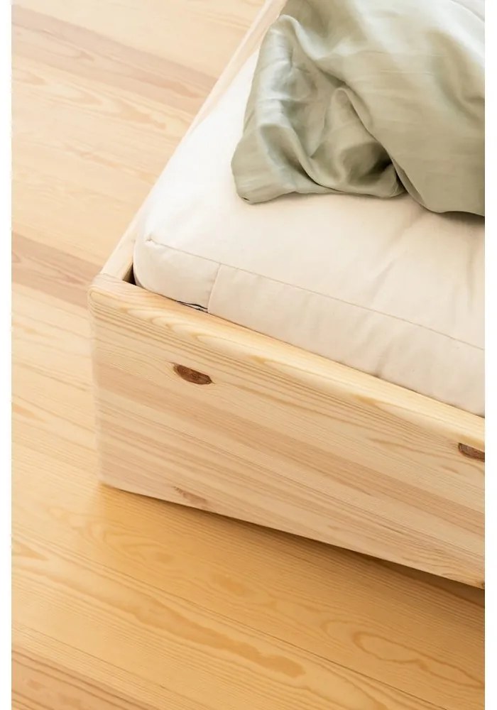 Dvojlôžková posteľ z borovicového dreva bez čela 180x200 cm v prírodnej farbe Orbit – Karup Design