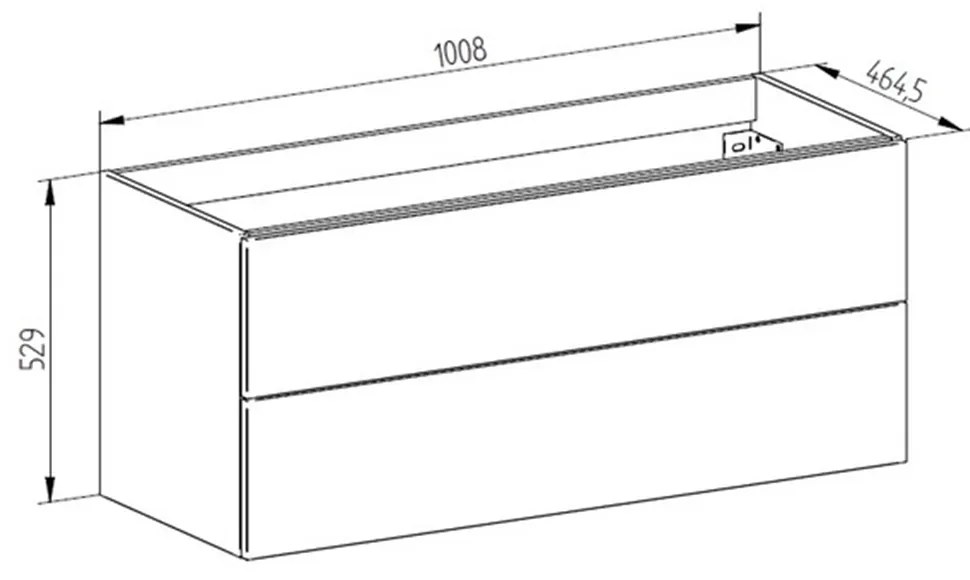 Mereo Mereo, Aira, kúpeľňová skrinka s umývadlom z liateho mramoru 101 cm, MER-CN722M