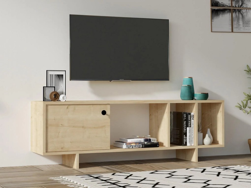 TV stolík/skrinka Nipuvo (dub) . Akcia -17%. Vlastná spoľahlivá doprava až k Vám domov. 1095549