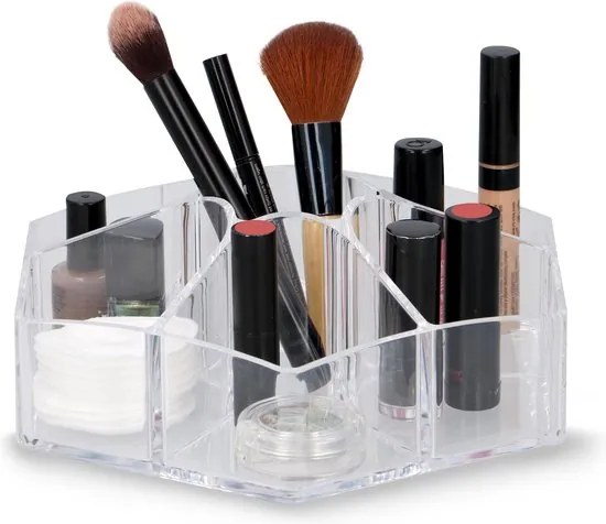 Organizér na kozmetiku DELUXA ø 23 cm, transparentný