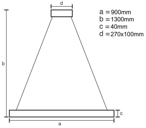 LED Stmievateľný luster na lanku LED/55W/230V 3000-6500K + diaľkové ovládanie