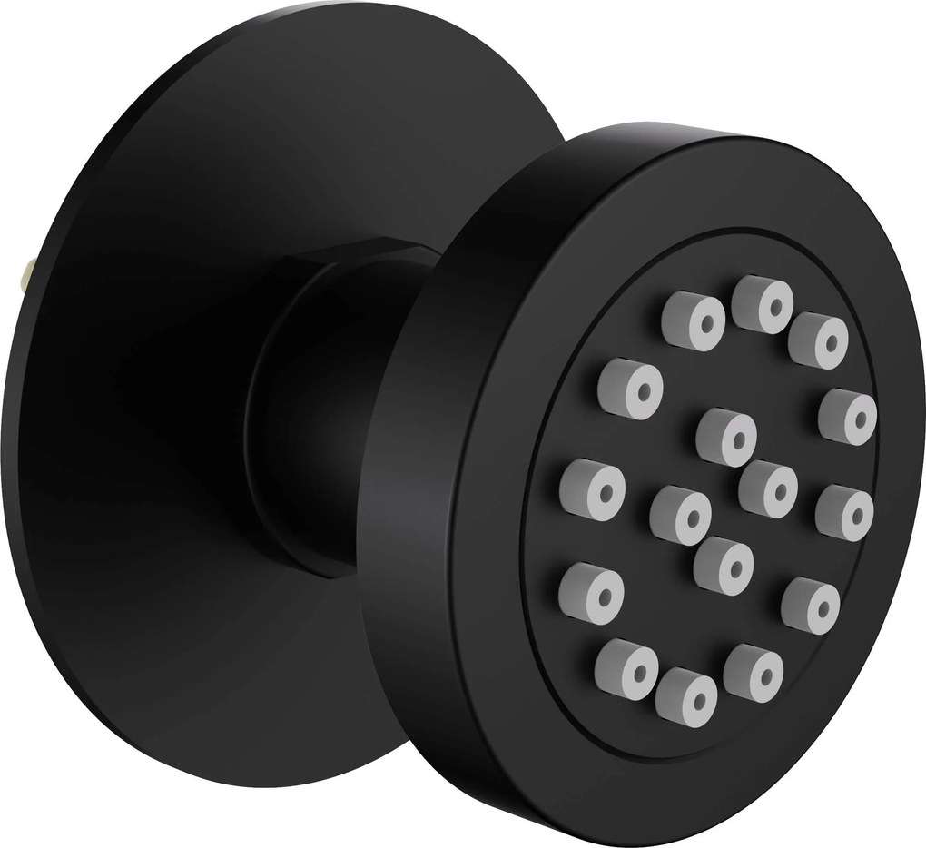 Deante Cascada, okrúhla sprchová tryska pod omietku Ø60mm, čierna matná, DEA-NAC_N77K