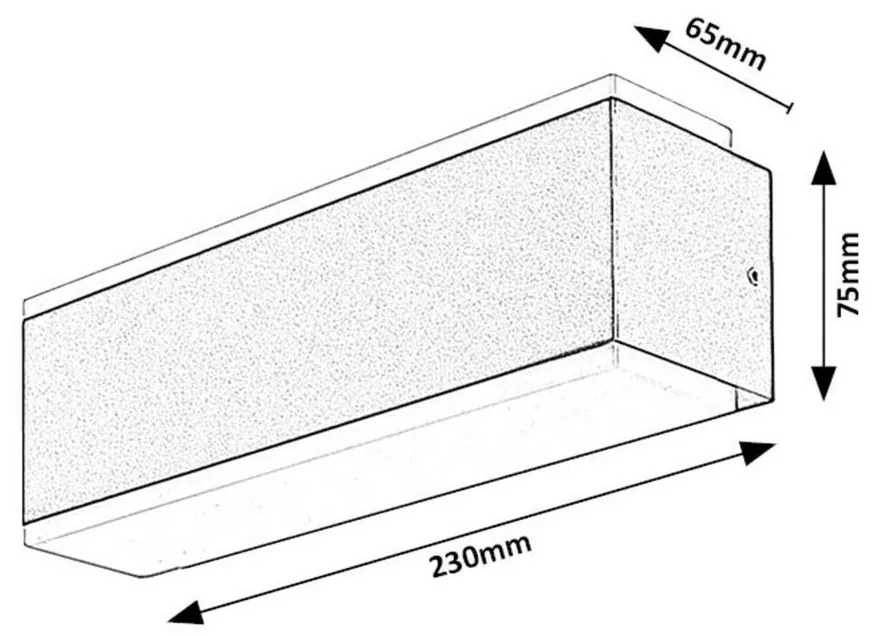 Rabalux 77114 vonkajšie nástenné LED svietidlo Mataro, 12W, 3000K, 320lm, IP54