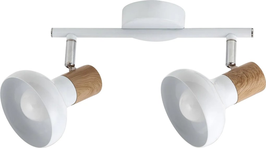 Rabalux HOLLY stropné bodové svietidlo max. 2x40W | E14 | IP20 - biela, svetlé drevo