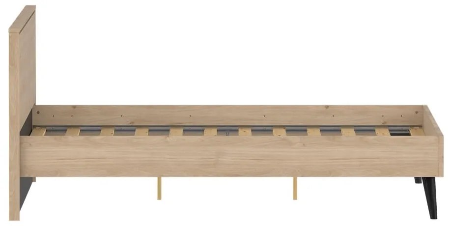 Dvojlôžková posteľ v dekore duba s roštom 180x200 cm v prírodnej farbe Ry – Tvilum