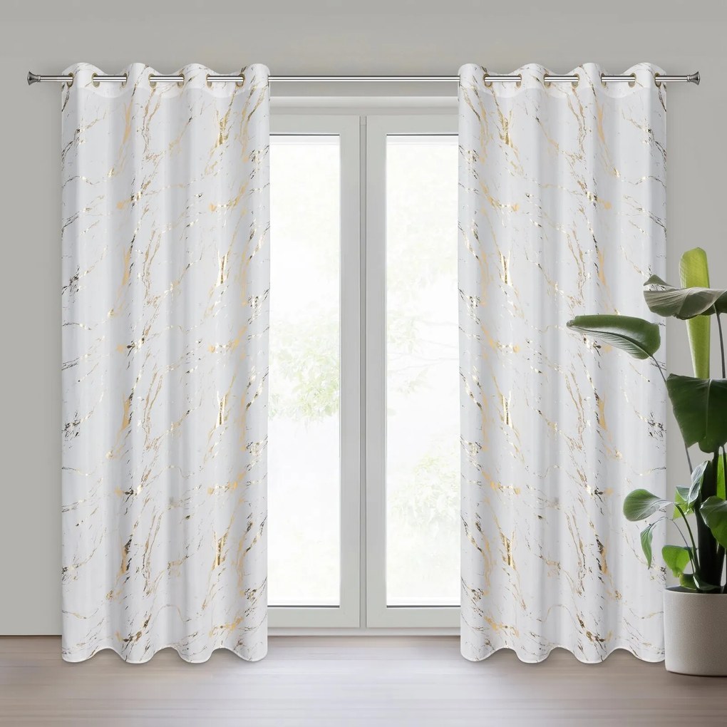 ZÁVES NA KRÚŽKOCH LANI 140X250 CM VZOROVANÁ