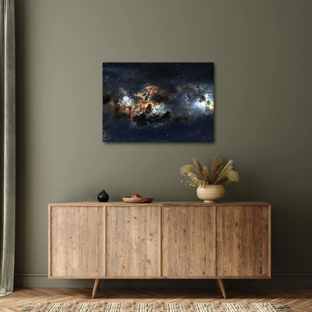 Obraz - Vesmír s hmlovinou (70x50 cm)
