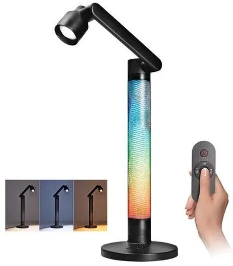 Solight LED stmievateľná lampa s RGB podsvietením, 10W, 600lm, zmena chromatičnosti, diaľkový ovládač