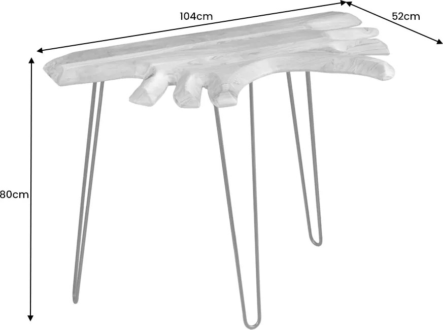 Dizajnová konzola Jax 104 cm akácia