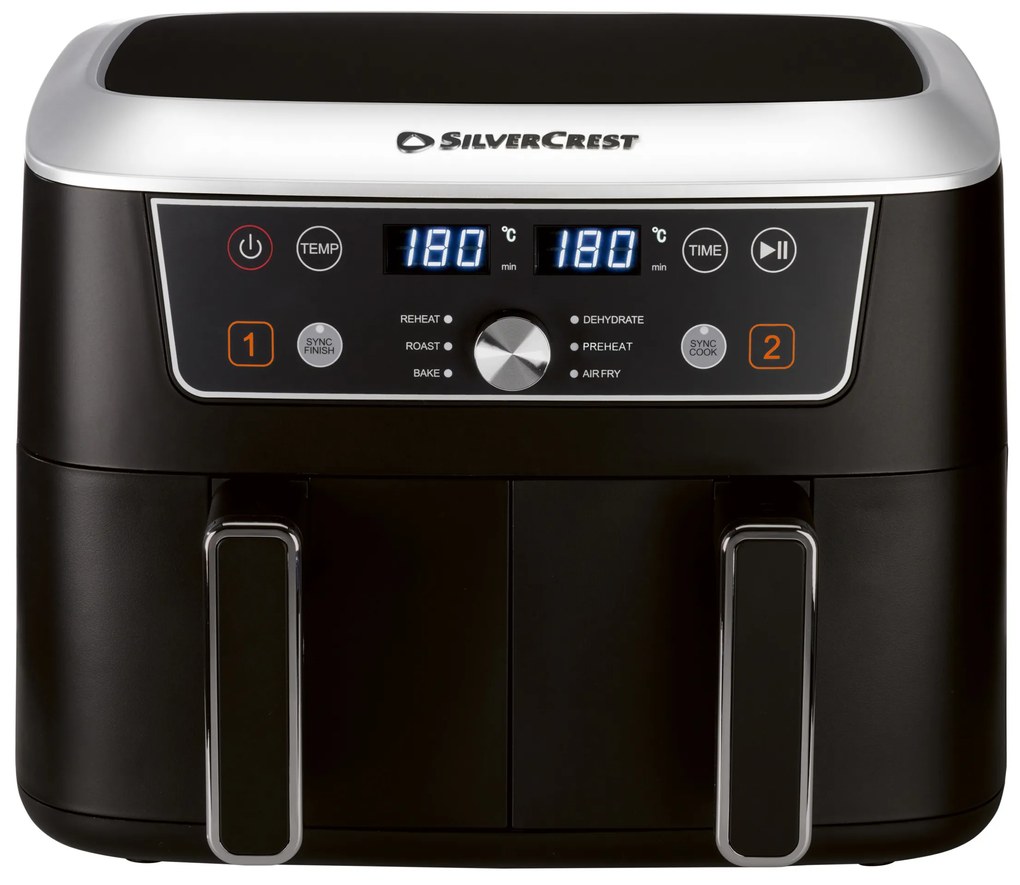 Silvercrest®  Dvojzónová teplovzdušná fritéza Shfdd 2600 B2  (100395850)