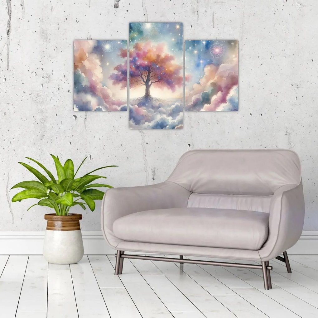 Obraz – Strom života v oblakoch (90x60 cm)