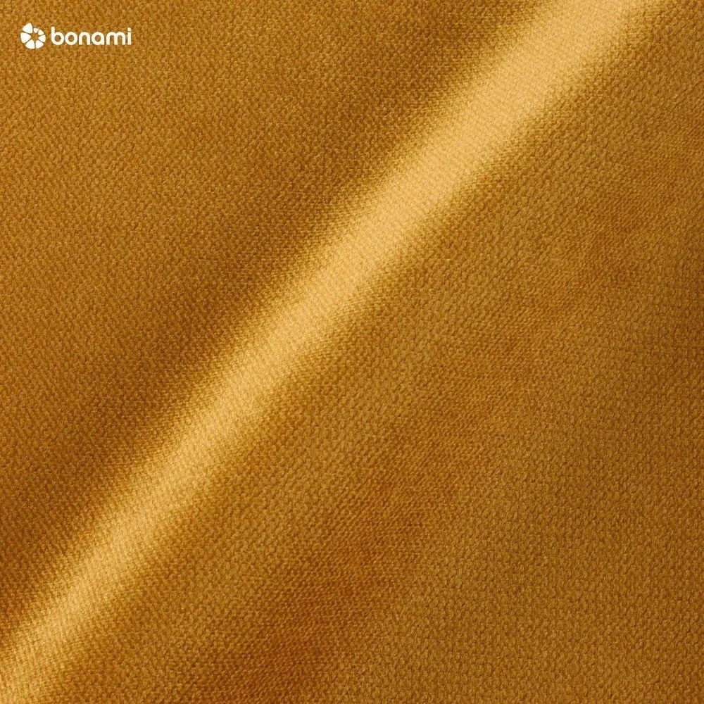 Žltá zamatová rozkladacia rohová pohovka (pravý roh) Lofty Lilly – Miuform