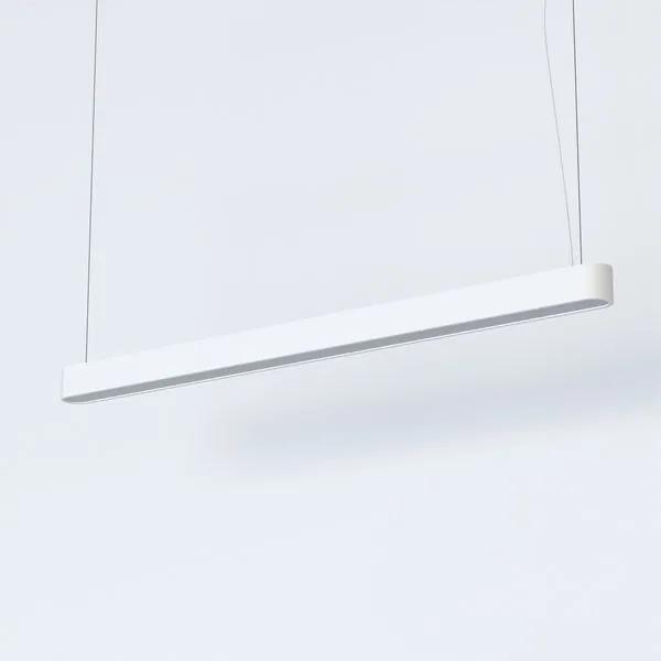 NOWODVORSKI Závesné moderné osvetlenie nad jedálenský stôl SOFT LED, 1xT8, 22W, 125cm, biele