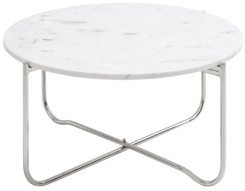 Dizajnový konferenčný stolík Tristen 62 cm mramor biely