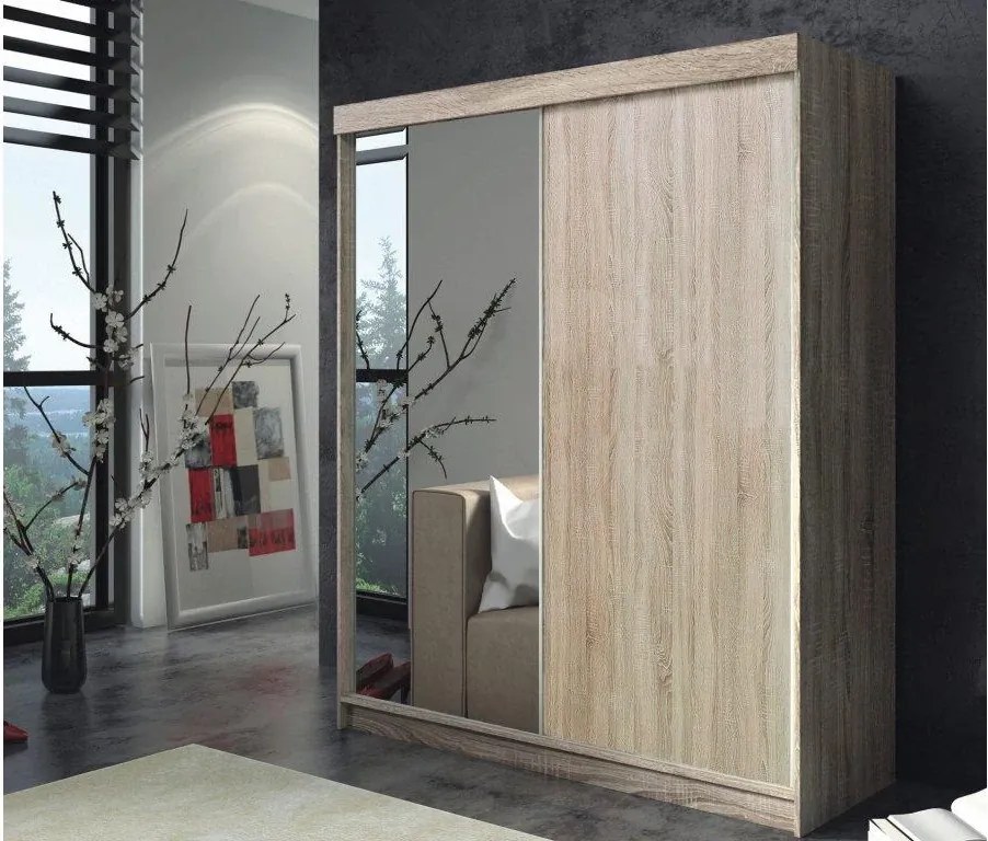 Šatníková skriňa Aruba, sonoma