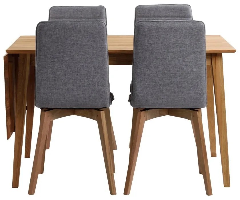 Prírodný sklápací dubový jedálenský stôl Rowico Mimi, 120 x 80 cm