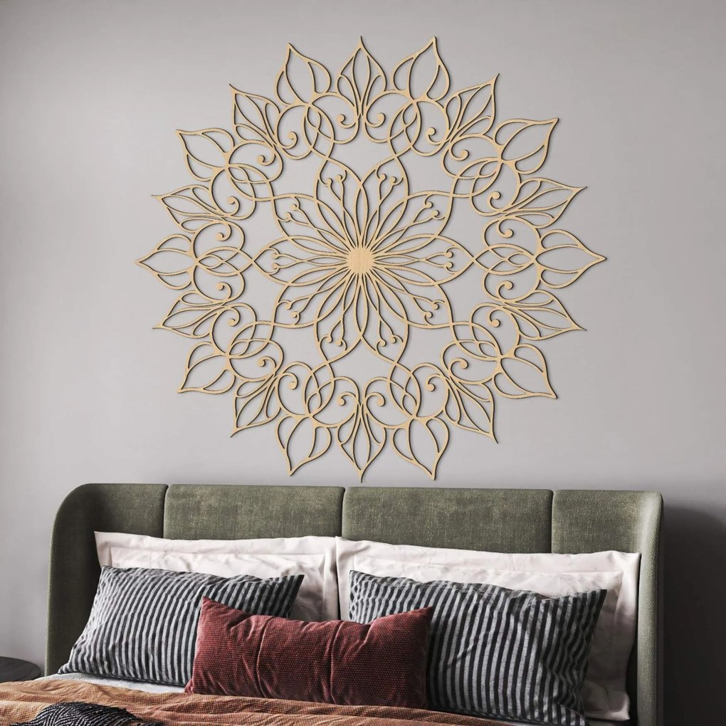 Drevená nástenná dekorácia Mandala Lotus | QUASAR: HDF - Javor 20 cm 4394-113018 HDF0247