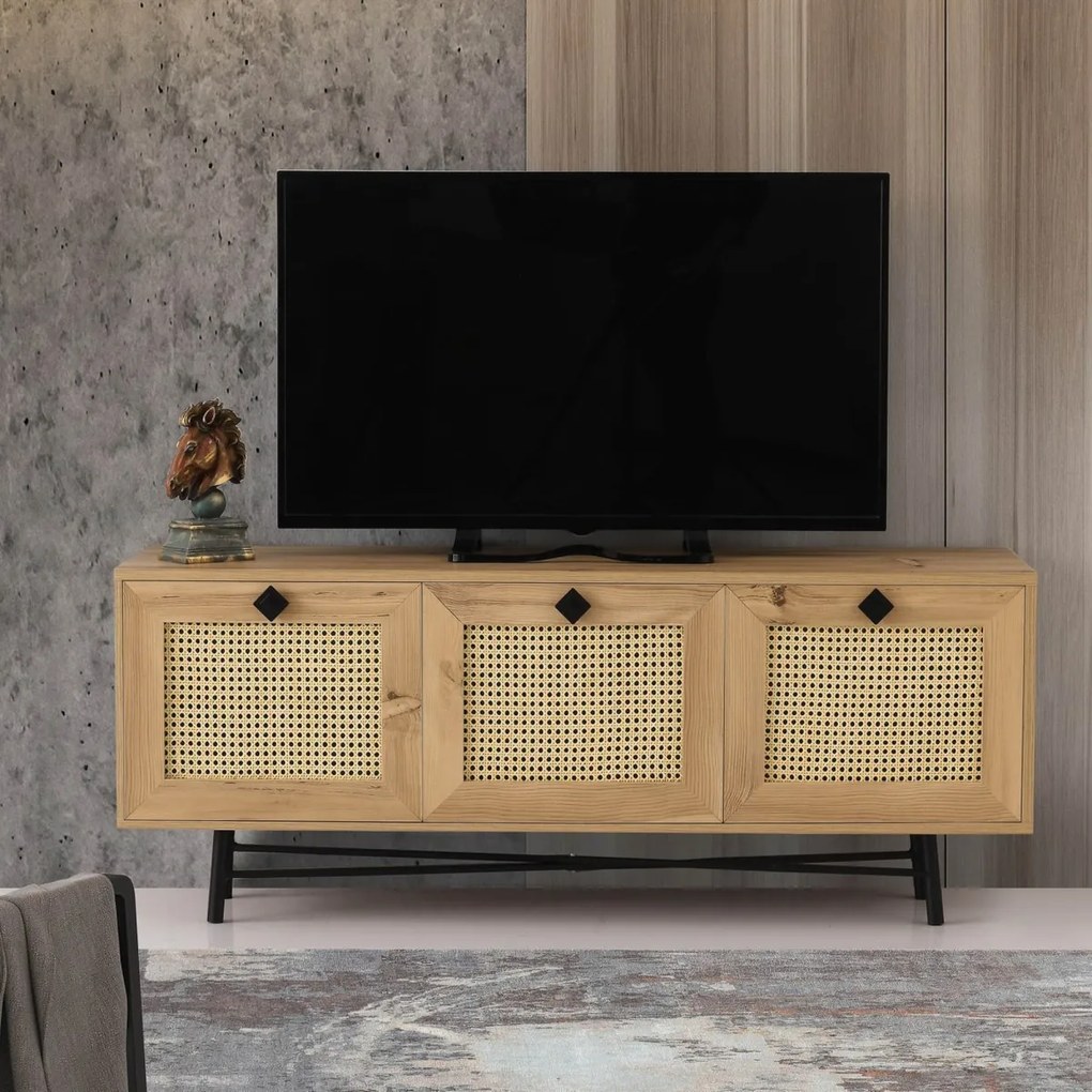 TV stolek ALCAZAR 140 cm dub/černý