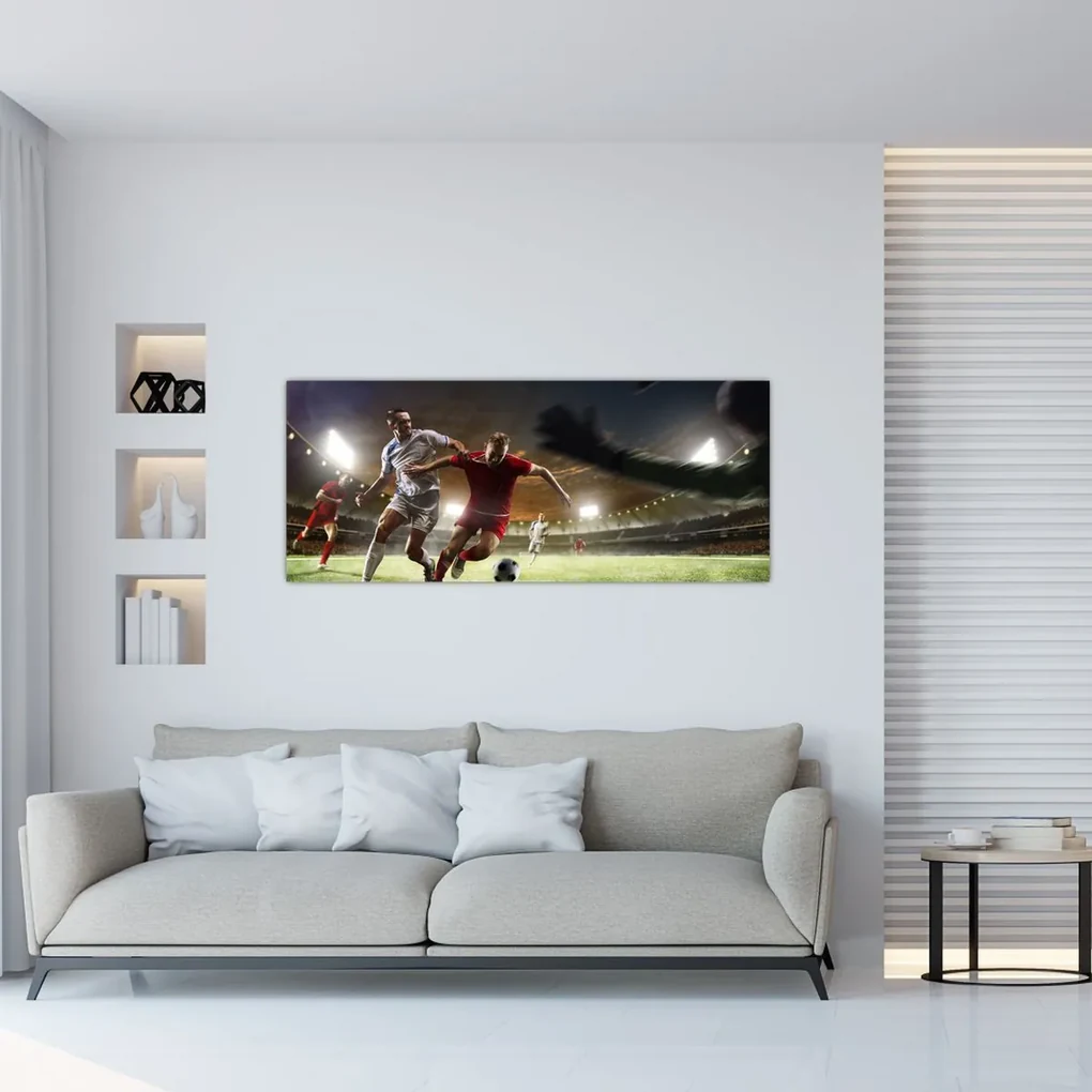 Obraz - Futbalisti v akcii (120x50 cm)
