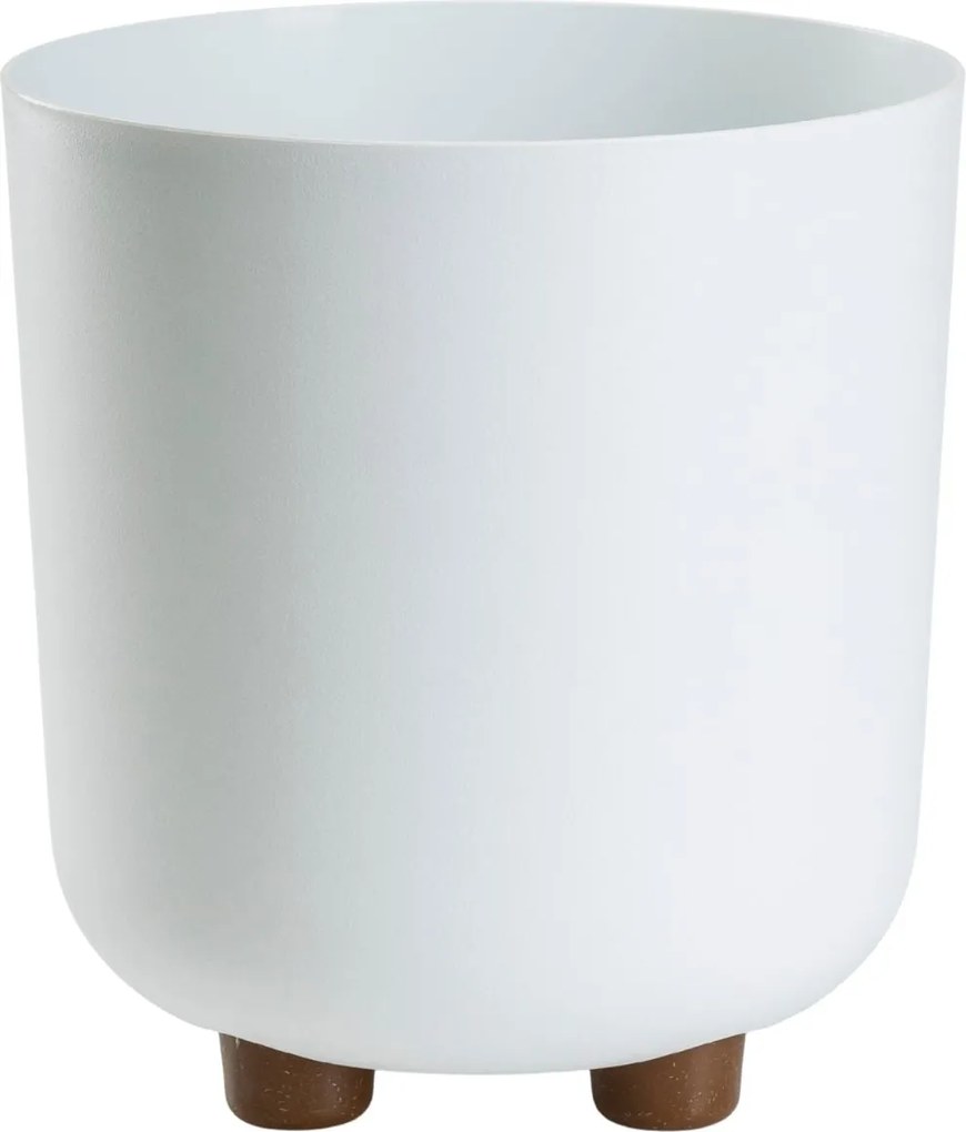 PLASTOVÝ KVETINÁČ TERRA 19,5X21 CM BIELA