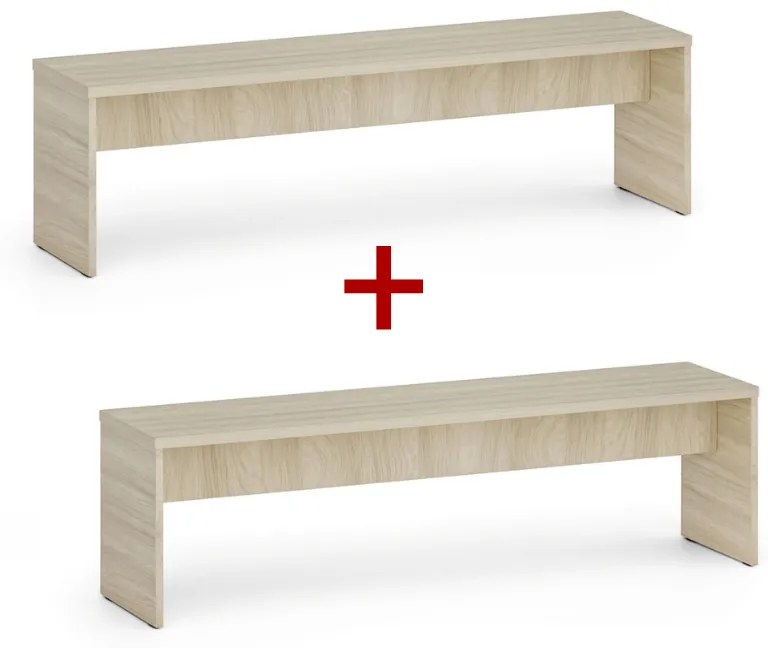 Šatníková lavica 1+1 ZADARMO, 1500 mm, dub prírodný