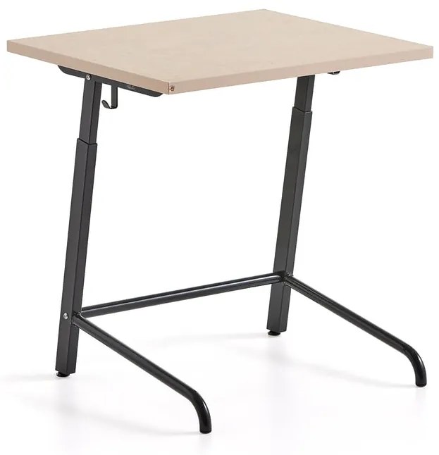 Školská lavica AXIOM, akustické linoleum, antracit/béžová