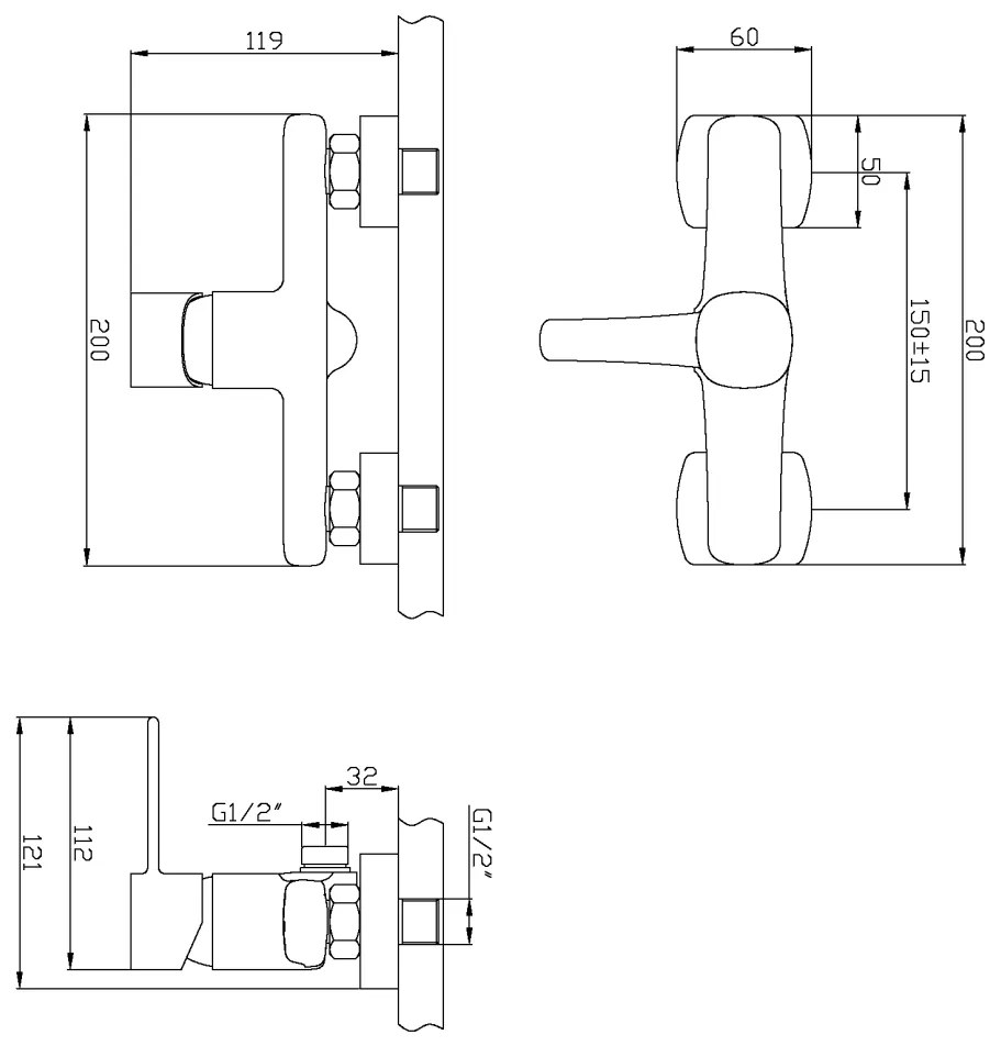 Invena Trend, sprchová batéria s ručnou bodovou sprchovou súpravou, medená matná, INV-BN-02-014-V