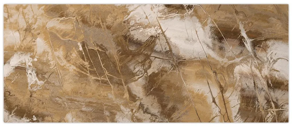 Obraz - Hnedá abstrakcia (120x50 cm)