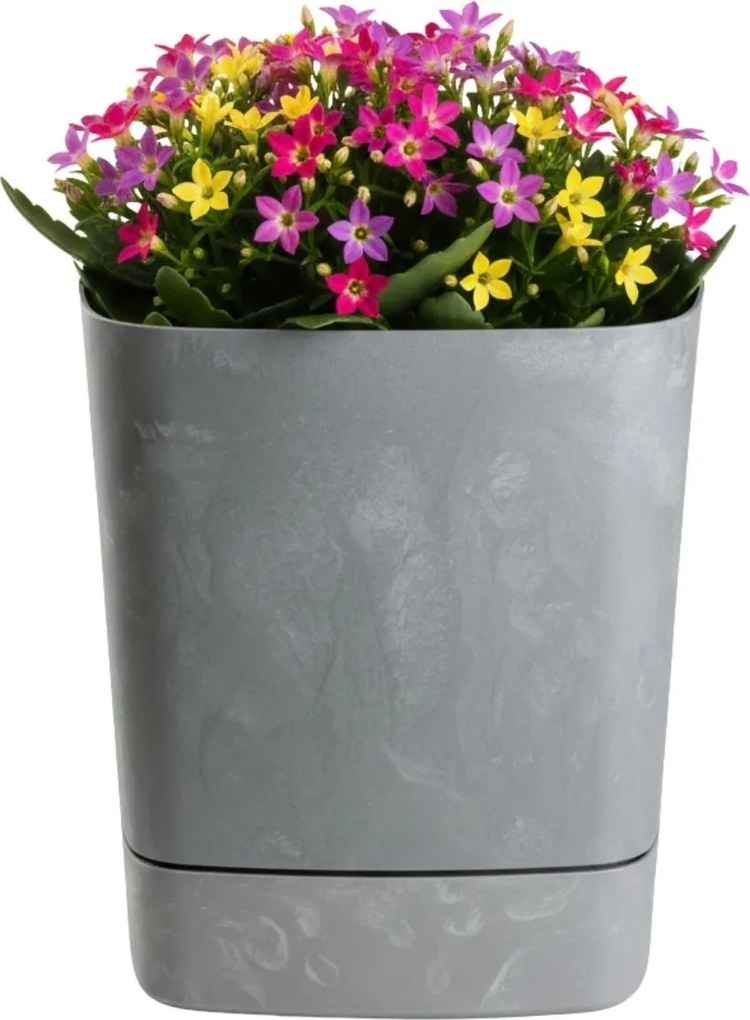 Sada 3 ks květináčů Cubi 16x16/19x19/25x25 cm šedý beton