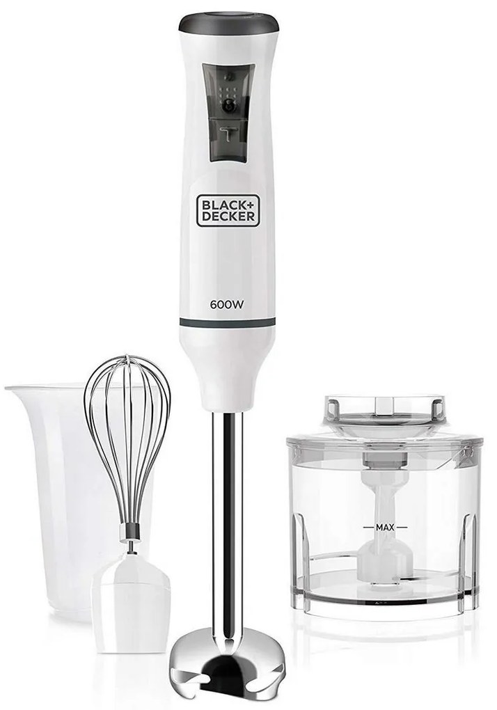 Black+Decker BXHBA600E Tyčový mixér, biela