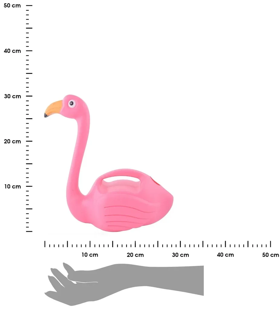 Detská kanva na polievanie Flamingo, 1,5 l, ružová