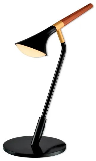 ELMARK LED stolná lampa DUNCAN 5W 3000K čierny/drevo