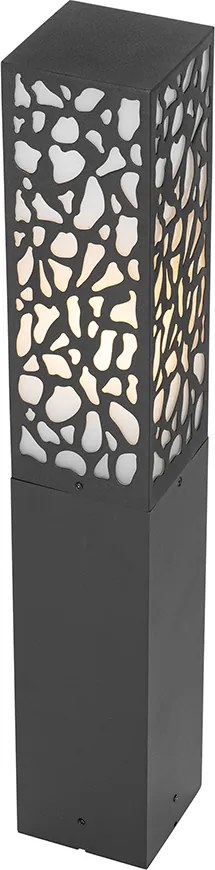 Inteligentný vonkajší stĺpik čierny 60 cm IP44 vrátane Wifi ST64 - Nicole